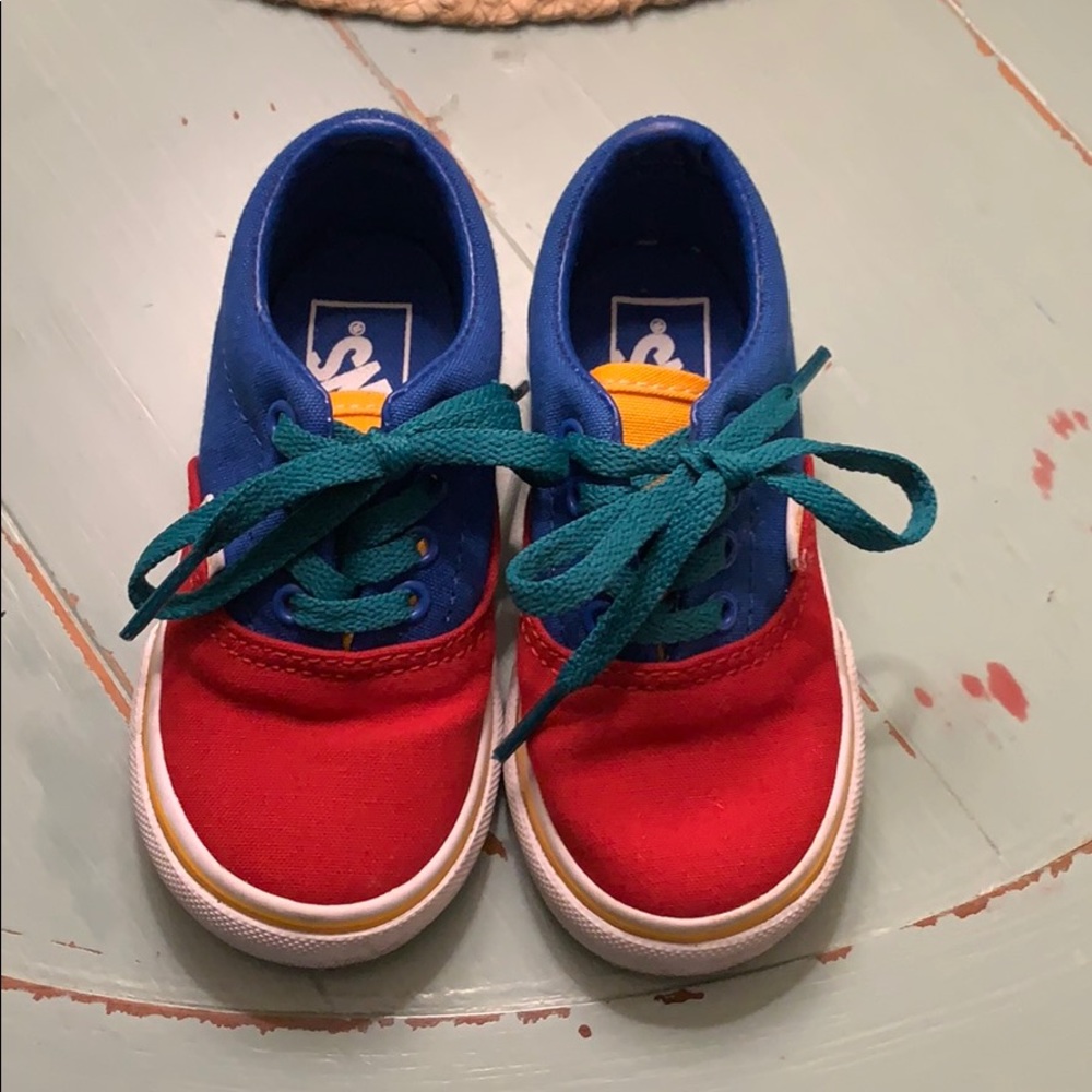 Vans multi-colored tie sneakers toddler sz 6